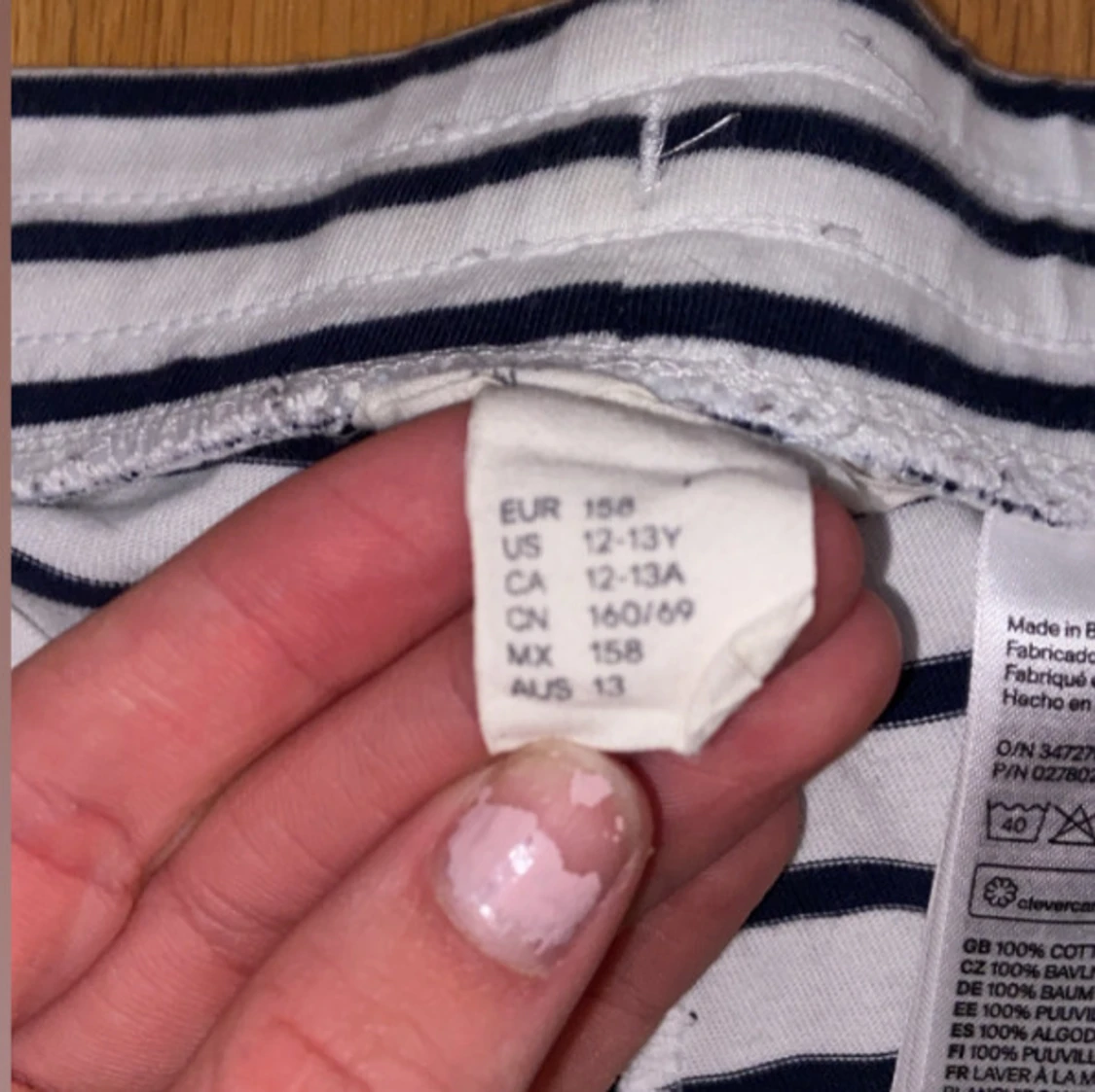 Lågmidjade randiga shorts - 2