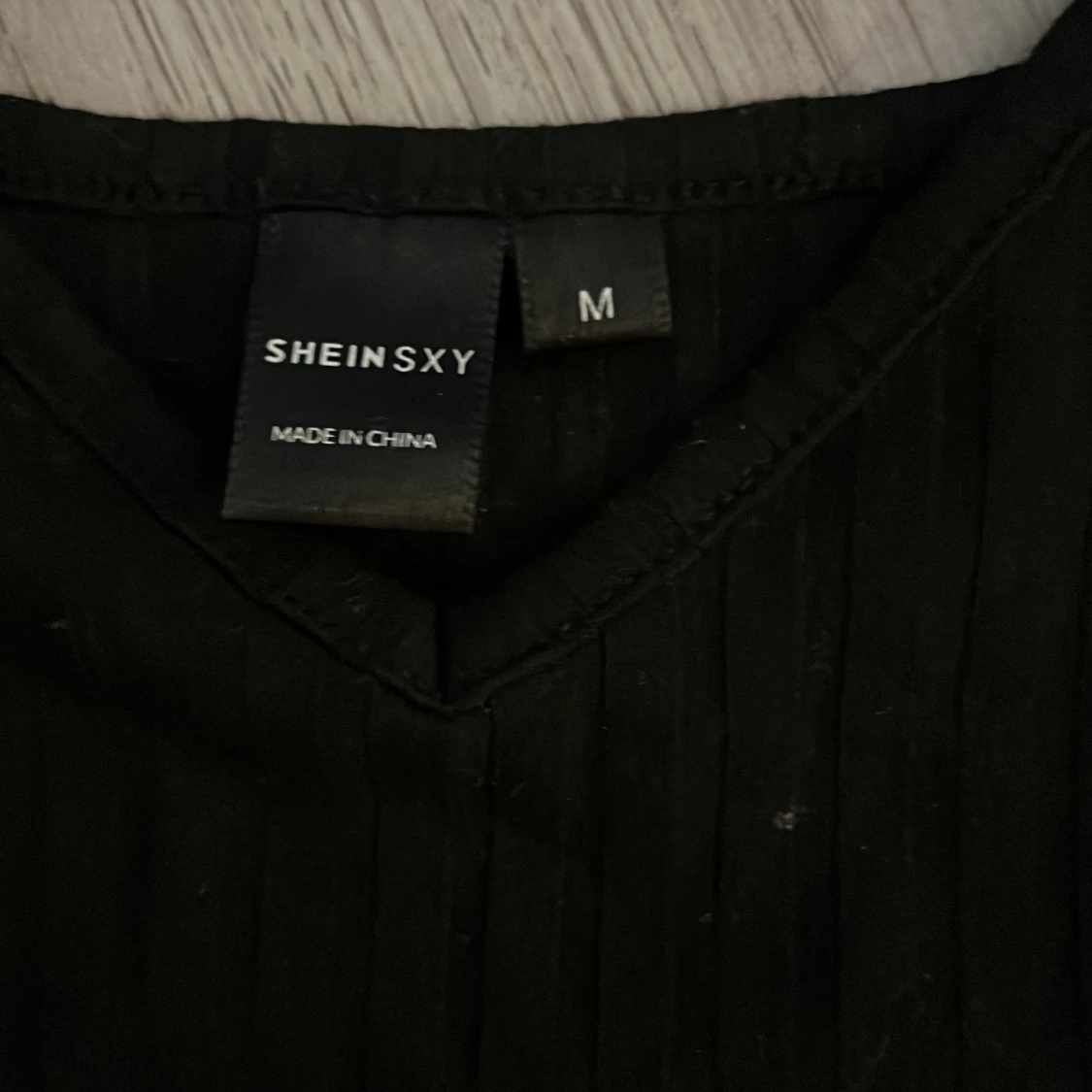 Svart ribbad croppad topp Shein SXY - 1