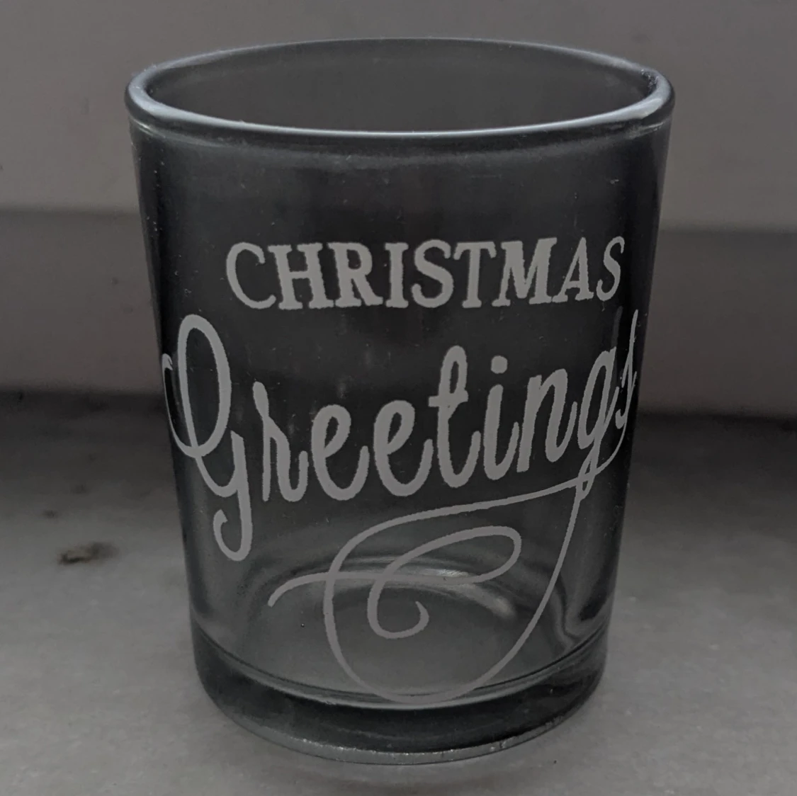 Glas med jul hälsning, CHRISTMAS Greetings - 4