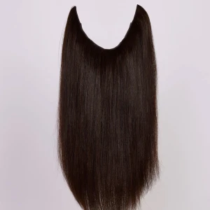 BHBD mörkbrunt hårband med löshår 2000kr (4200 ordinarie pris) - Snyggt och naturligt mörkbrunt hårband från BHBD med långt, rakt löshår. Perfekt för att snabbt få fylligare och längre hår. Kommer med en lyxig satinpåse för förvaring. Hårbandet smälter in snyggt och ger en naturlig look. 40 cm i färg 5N. Helt oanvänd