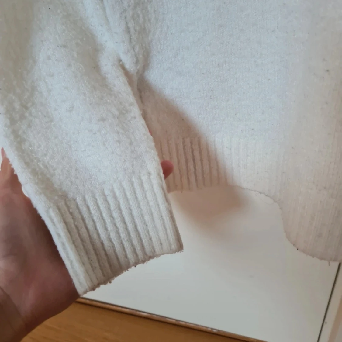 Vit stickad tröja från 157 - 4