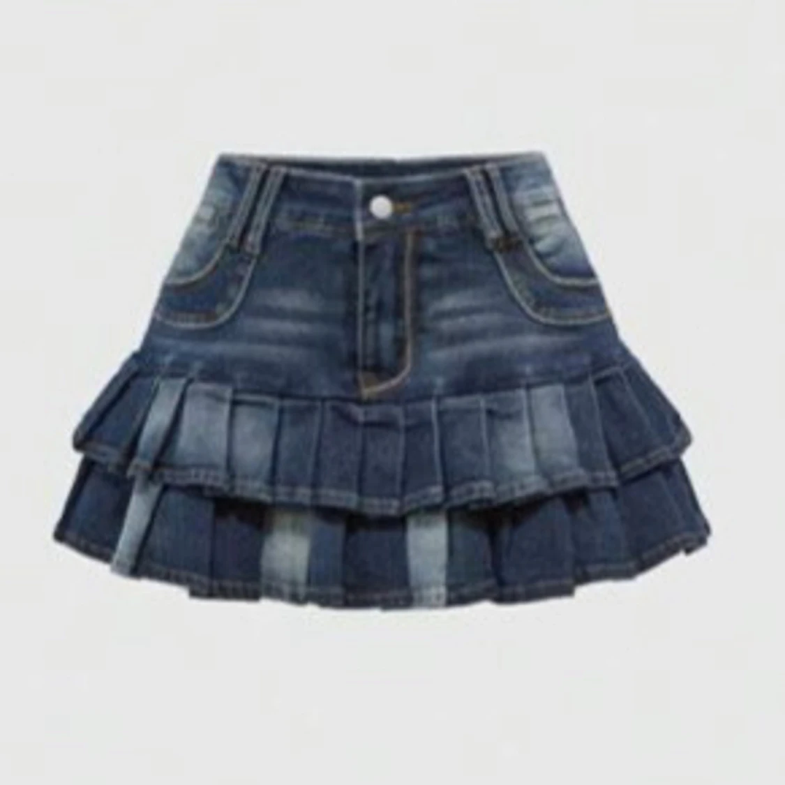 SÖKER Jeanskjol med volanger💗