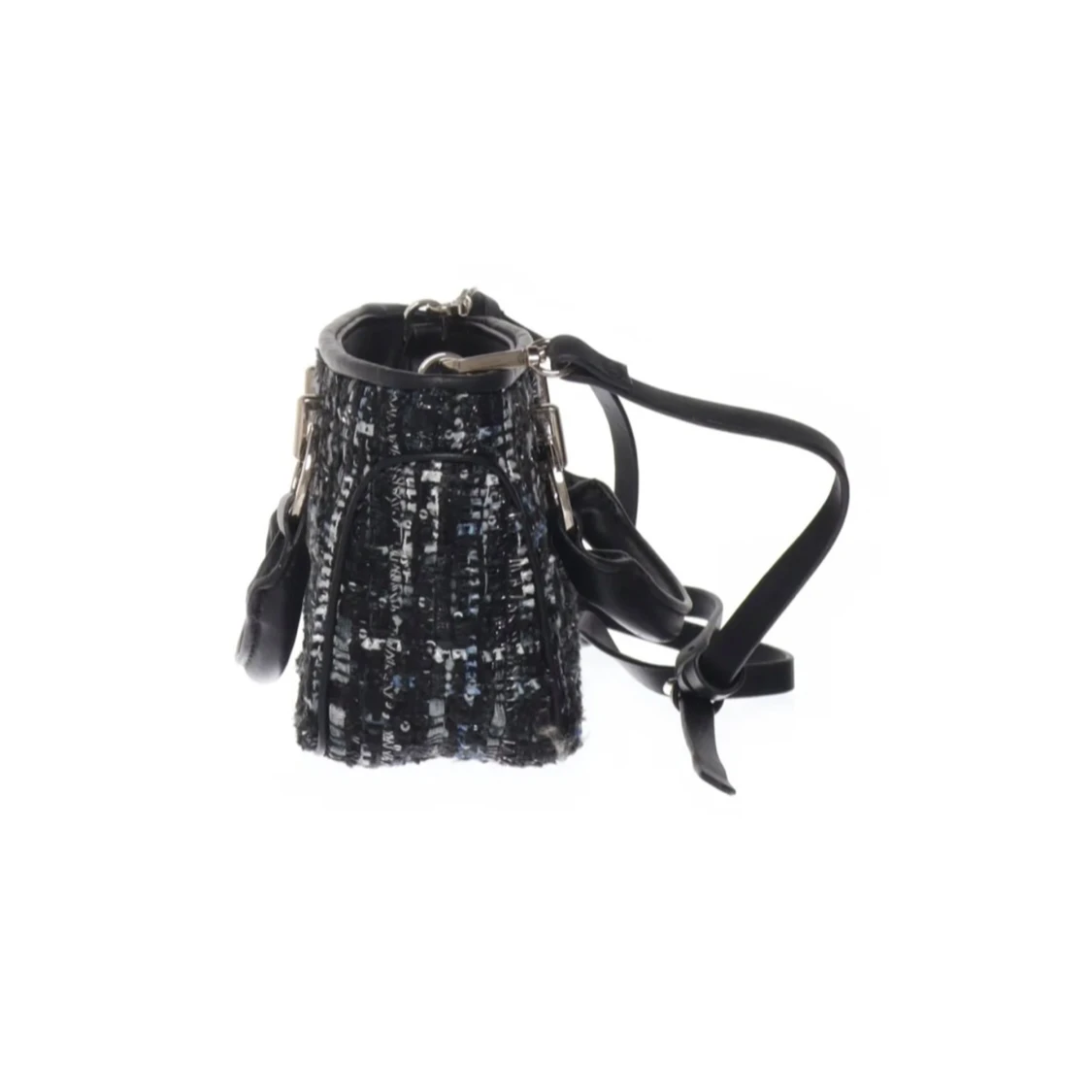 Svart axelväska i tweed från Zara Basic - 1