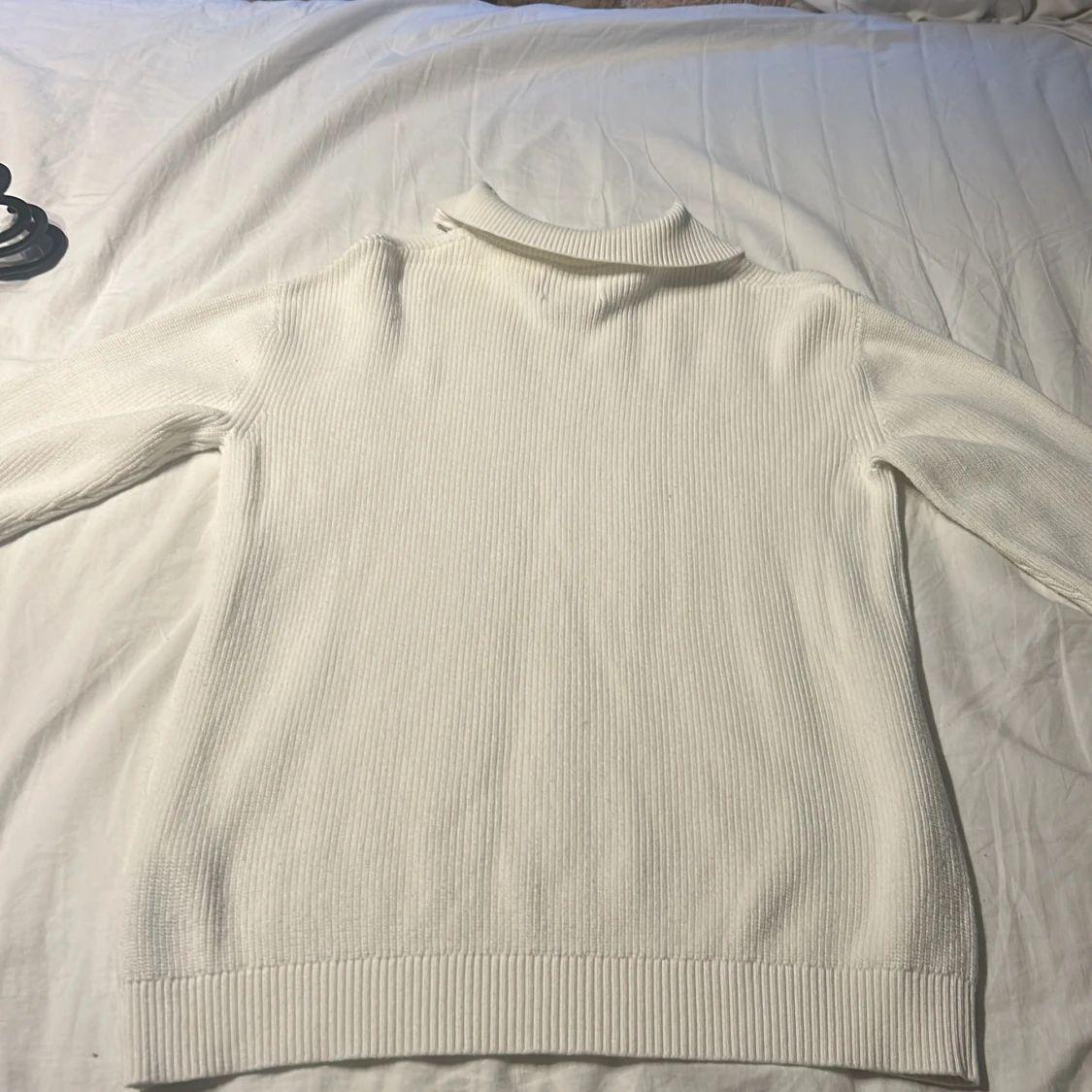 Vit stickad half zip-tröja Calvin Klein - 1