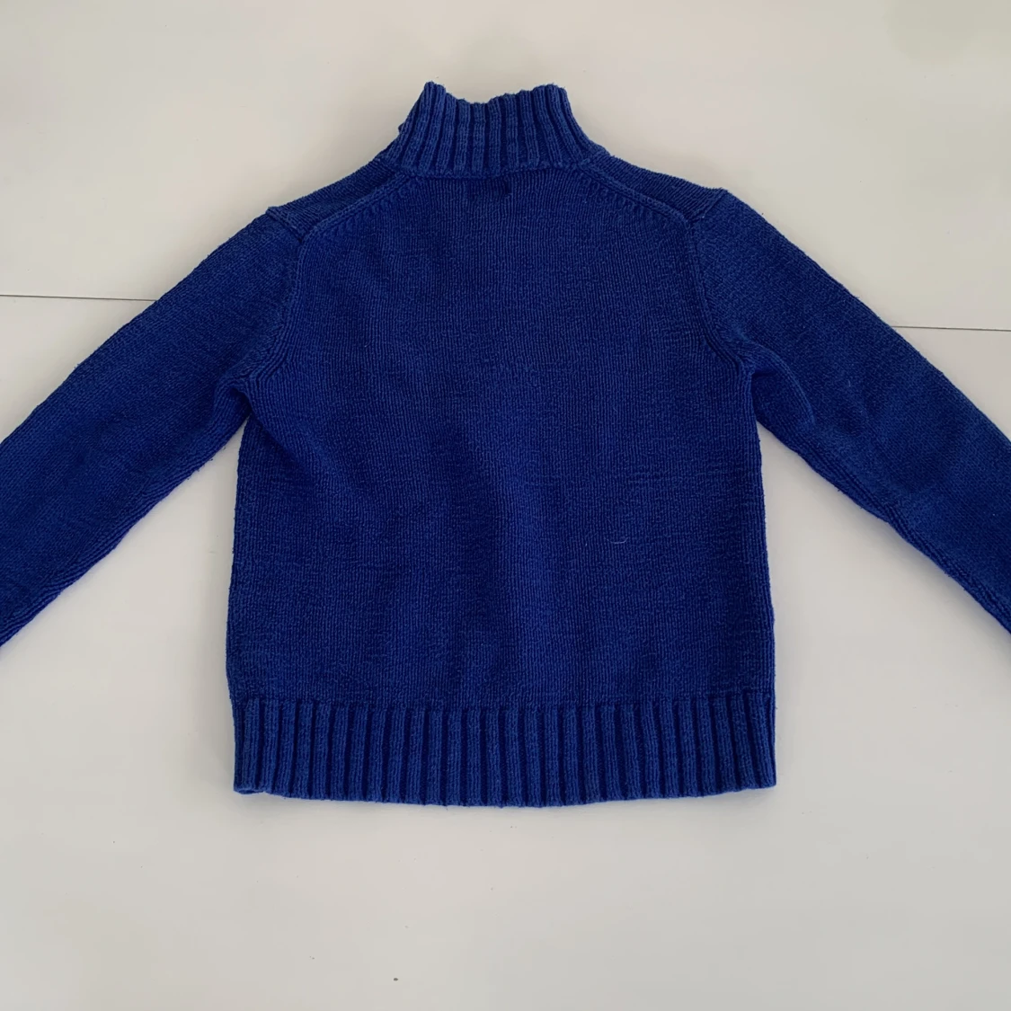 Blå stickad tröja med amerikansk flagga från Polo Ralph Lauren - 1