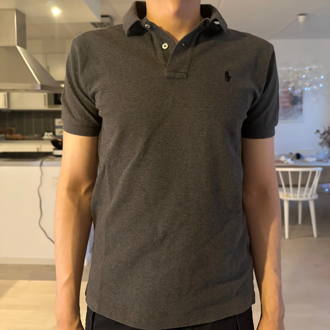 Ralph Lauren Mörkgrå pikétröja 