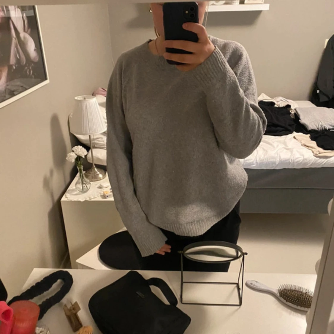 Grå stickad tröja från Vero Moda