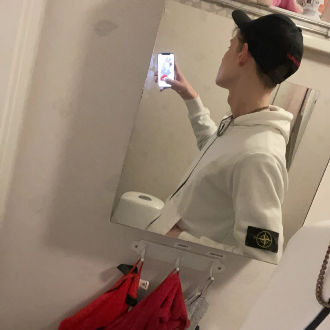 Vit hoodie från Stone Island - 3