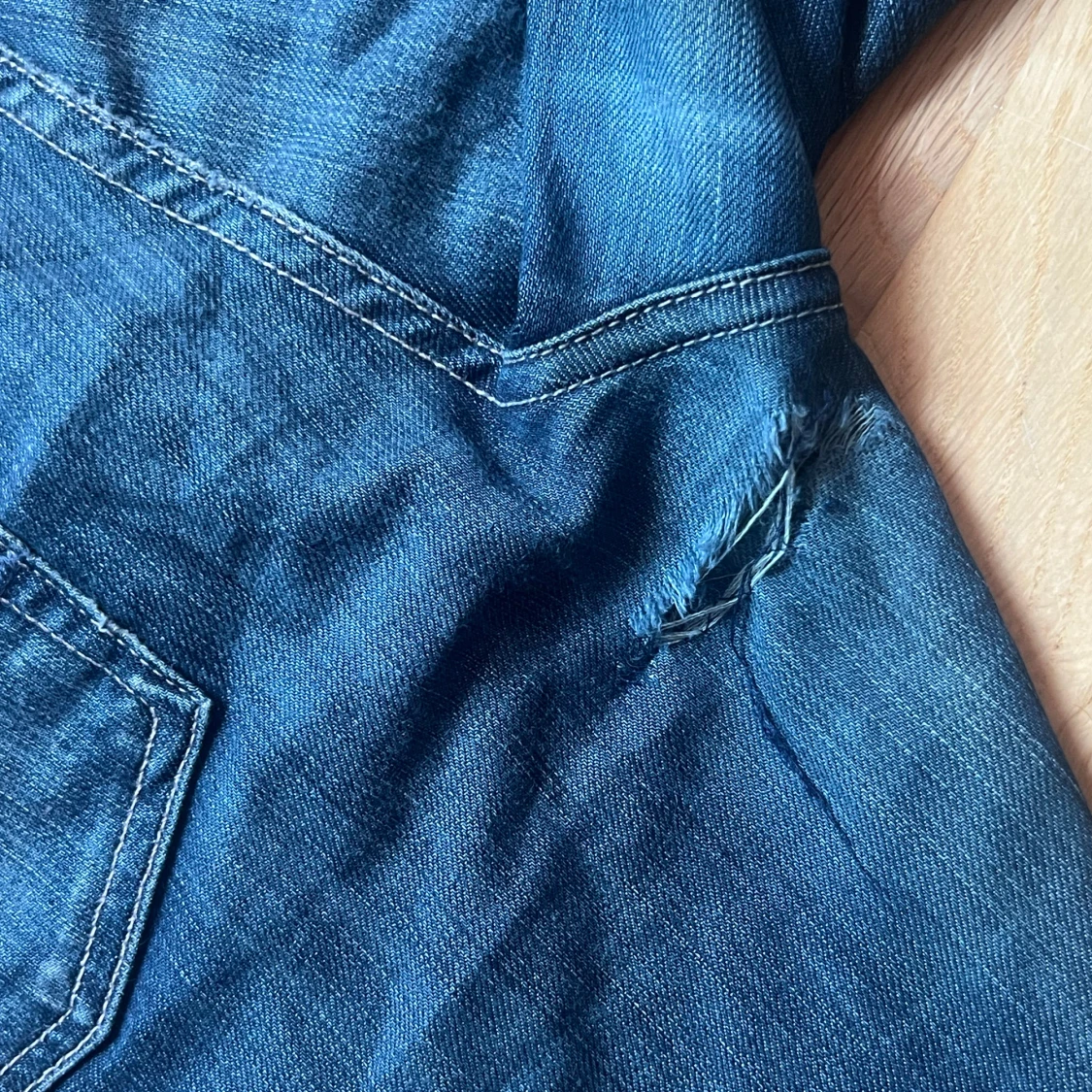 Blå flare jeans med låg midja från 7forallmankind - 2