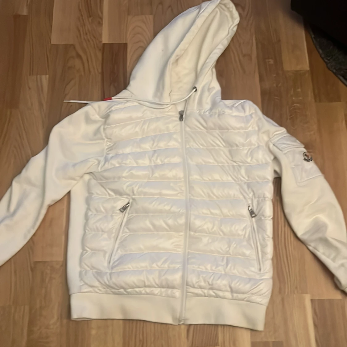 Vit Moncler cardigan med huva - 3