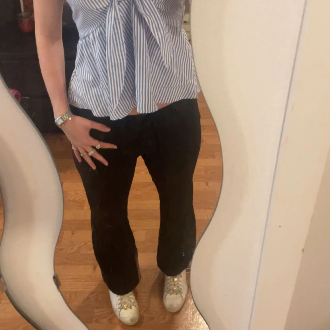 Svarta linnebyxor - 91