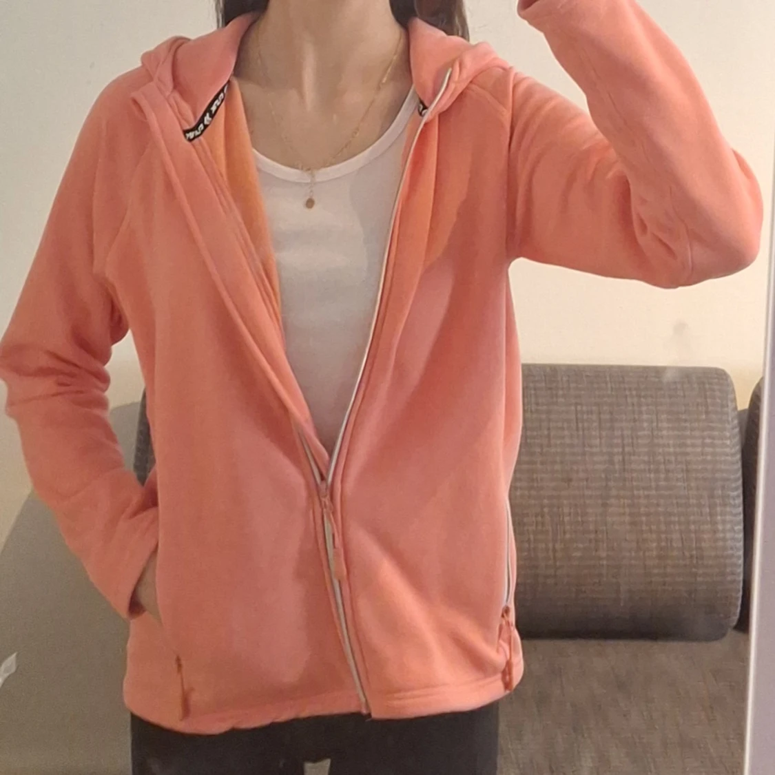 Fleecejacka med dragkedja