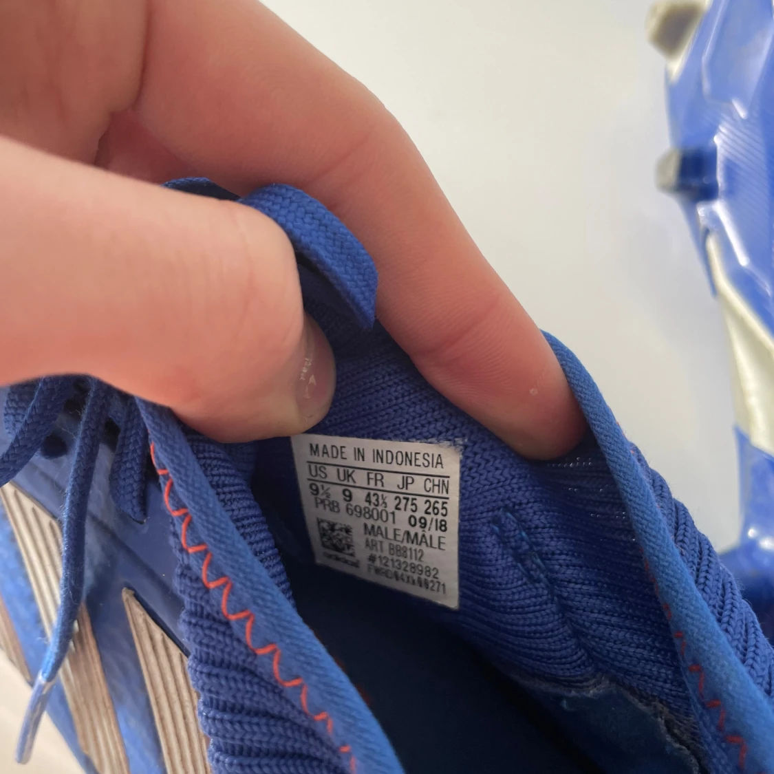 Blå Adidas preditor fotbollskor - 2