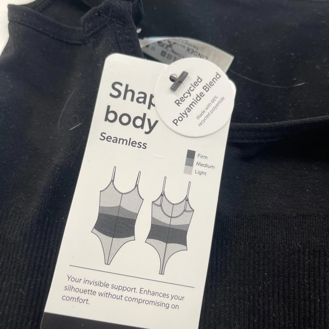 Svart sömlös bodysuit - 3