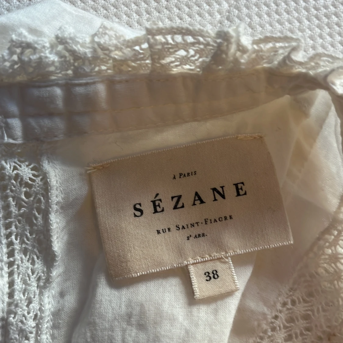 Vit bommullsblus - 91