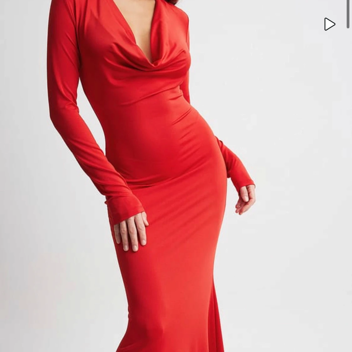 Röd långklänning - 92