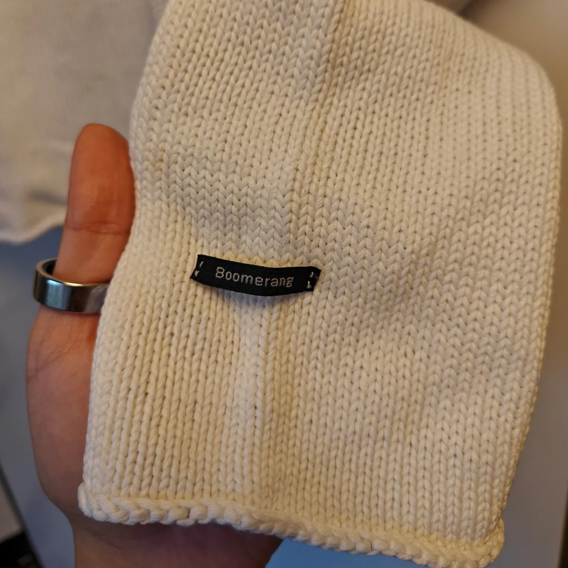 Vit stickad tröja - Boomerang - 92