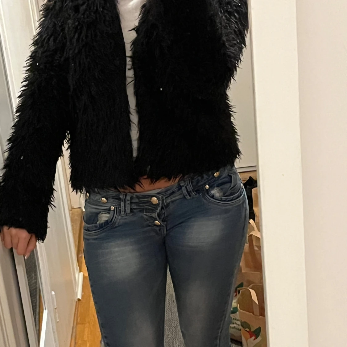 Svart pälskofta - 2