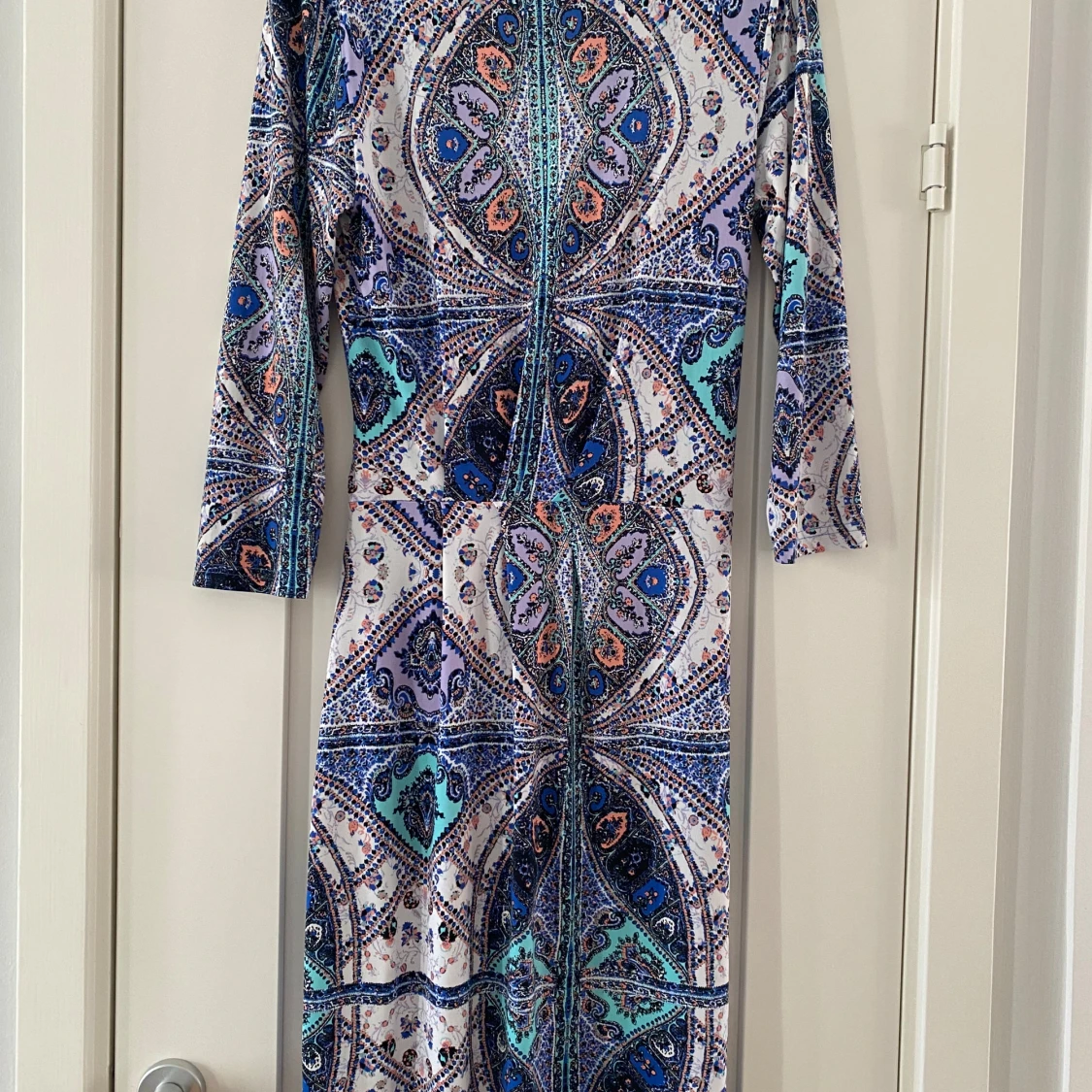 Mönstrad omlottklänning Ilse Jacobsen strl S - 2