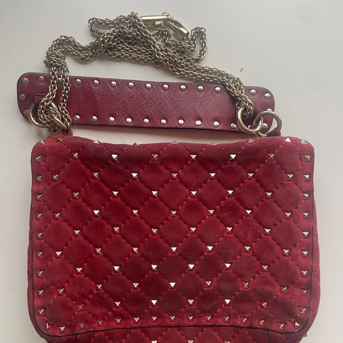 Röd quiltad axelväska från Valentino - 1