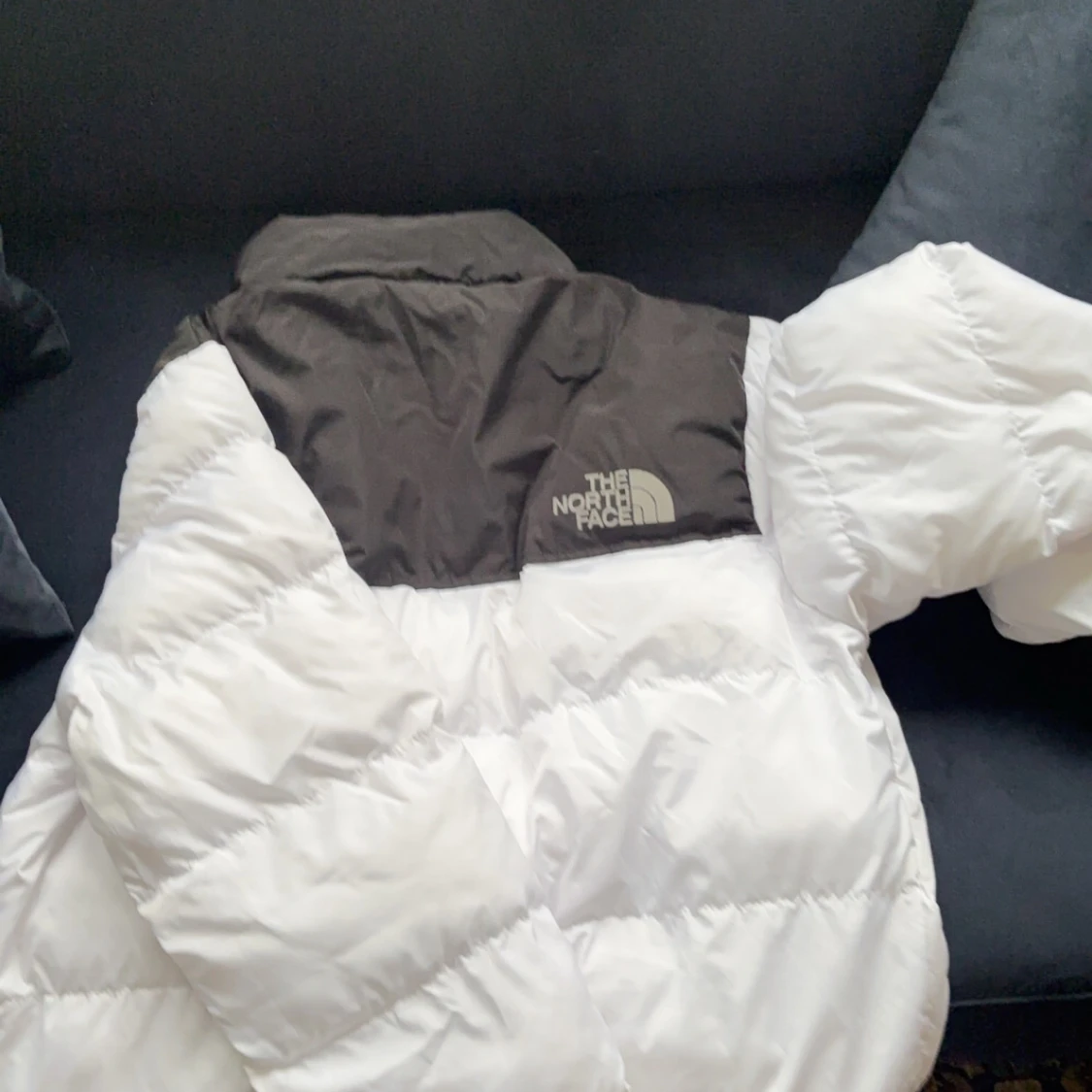 Vit och svart dunjacka från The North Face - 1