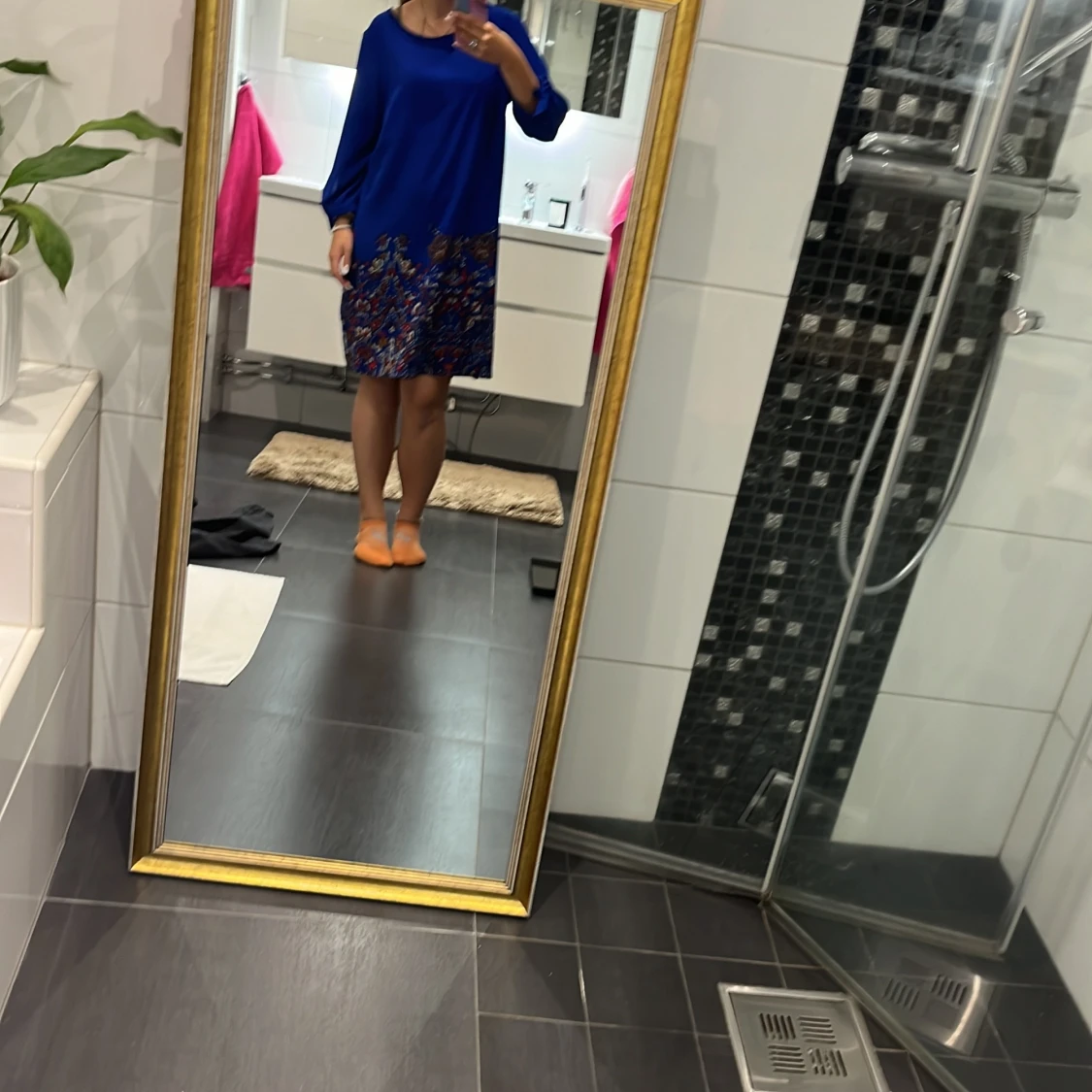 Mörk blå klänning från indiska