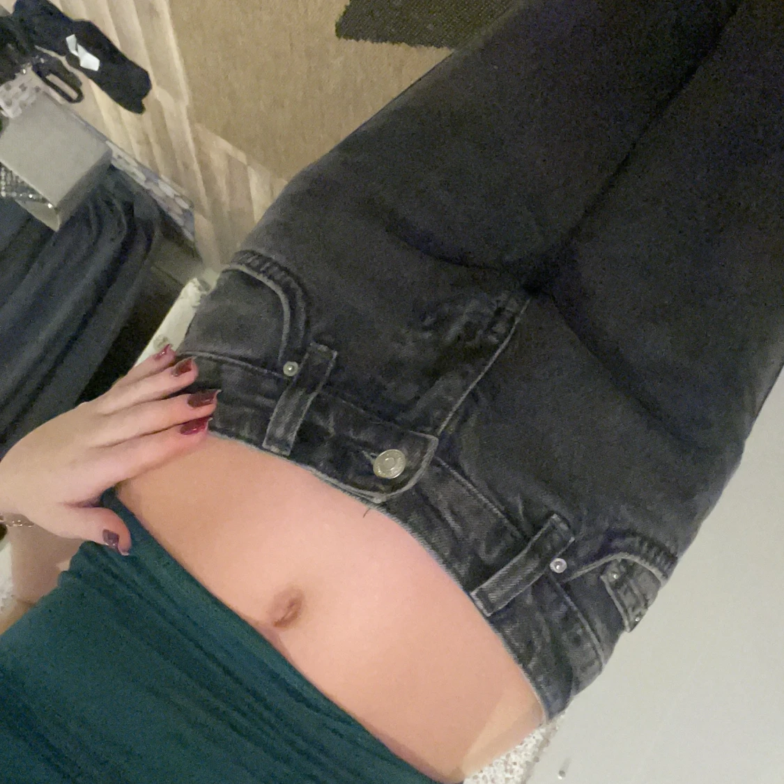 Svarta bootcut jeans - 91