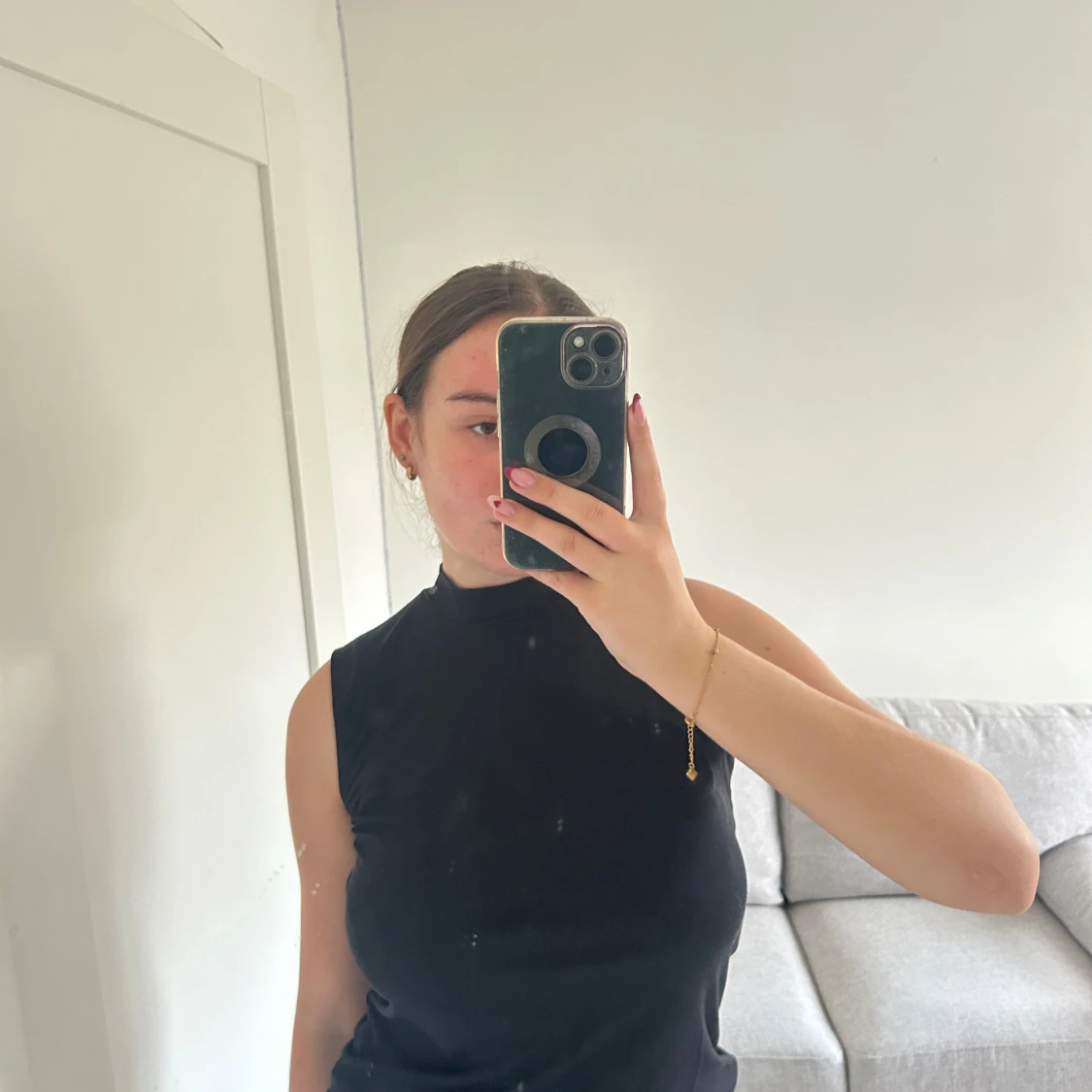 Ärmlös halvpolo tröja - 91