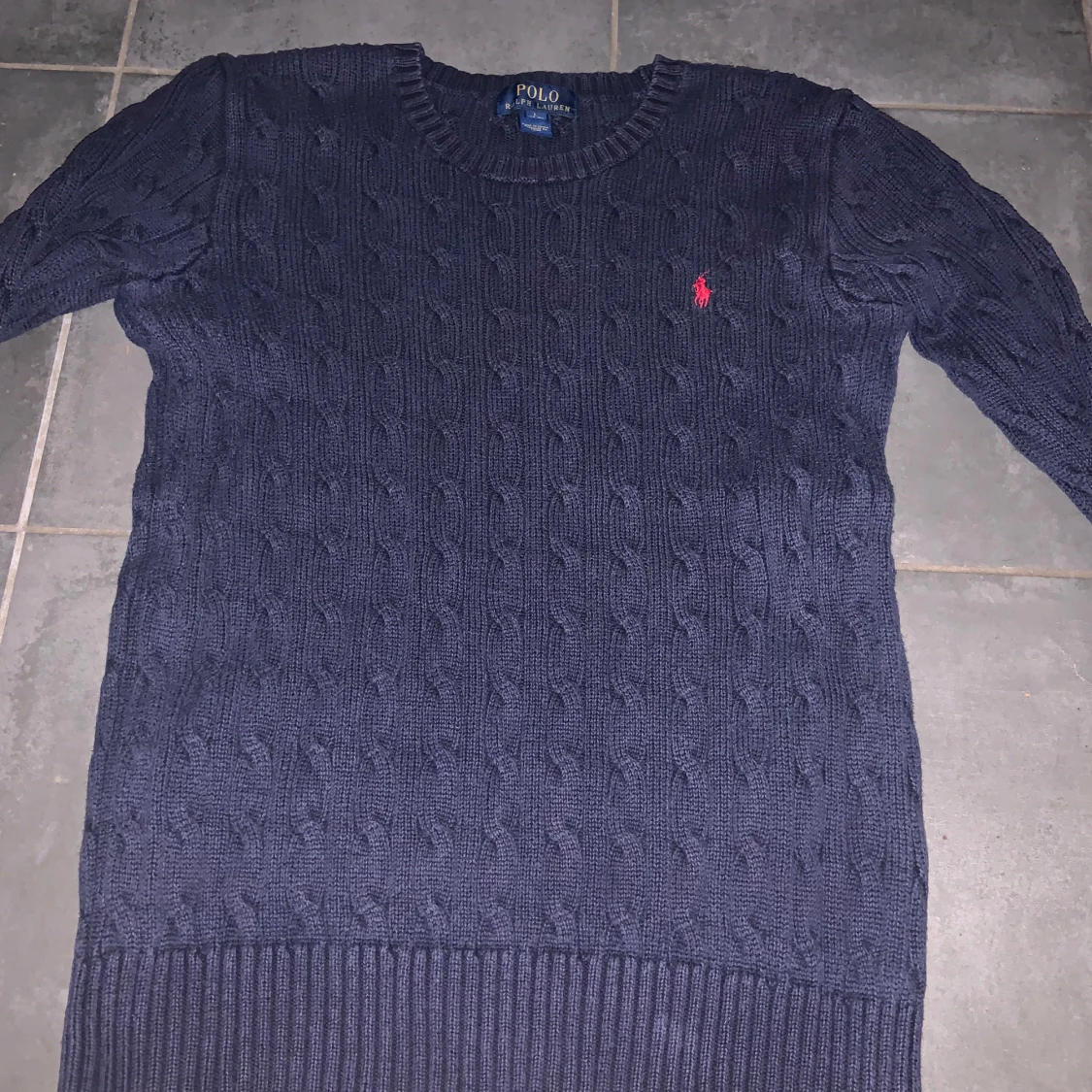 kabelstickad tröja från Ralph lauren