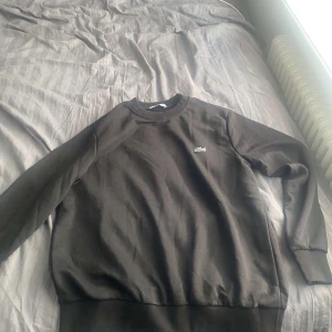 Svart sweatshirt från Lacoste - Säljer en stilren svart sweatshirt från Lacoste i mycket bra skick. Den har en klassisk design med rund hals och långa ärmar. Perfekt för både vardag och avslappnade tillfällen. 🐊
