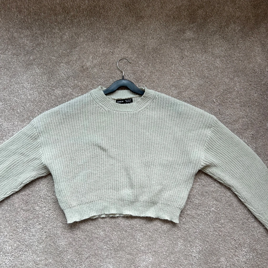 Cropped stickad tröja - 91