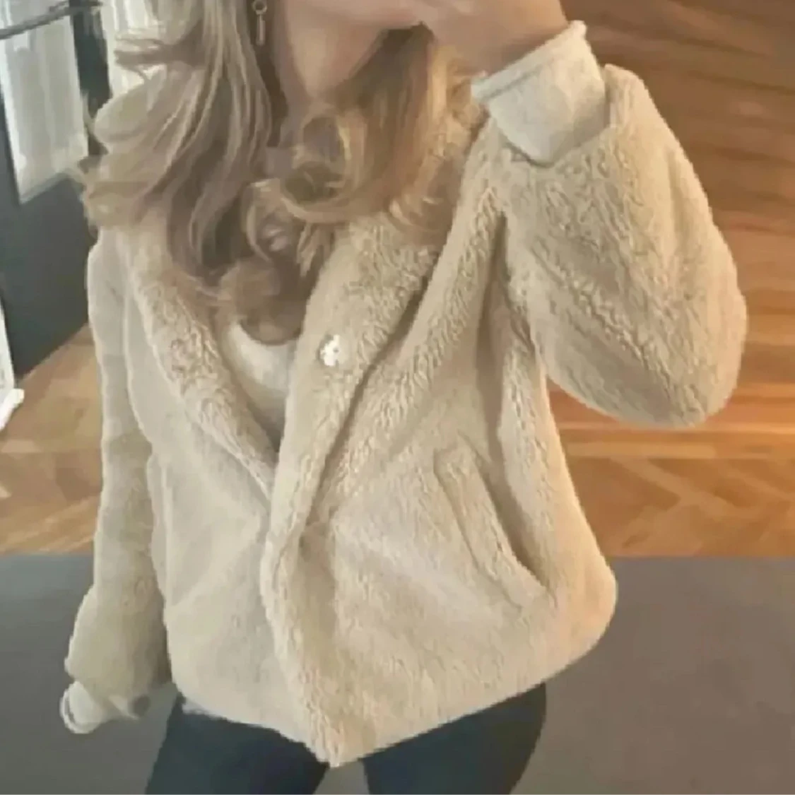 Teddy jacka med luva