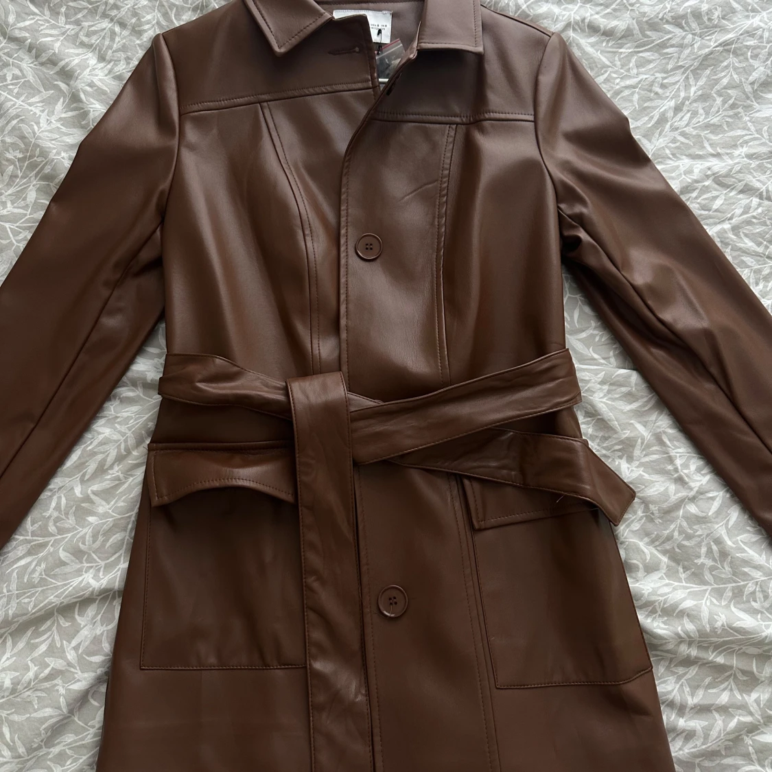 Brun skinnjacka/kappa från Paul Mark - 93