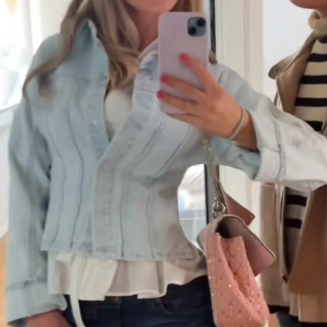 Ljusblå jeansjacka hm