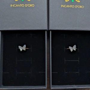 Fjäril ring set (VJ116) - Silver S925. Roseguld plätering.