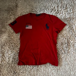 Polo Ralph Lauren T-Shirt - Säljer en snygg röd t-shirt från Polo Ralph Lauren  i storlek L/G. T-shirten är i bra skick. Säljs då den inte kommer till användning. PS - Osäker på äkthet, därav priset