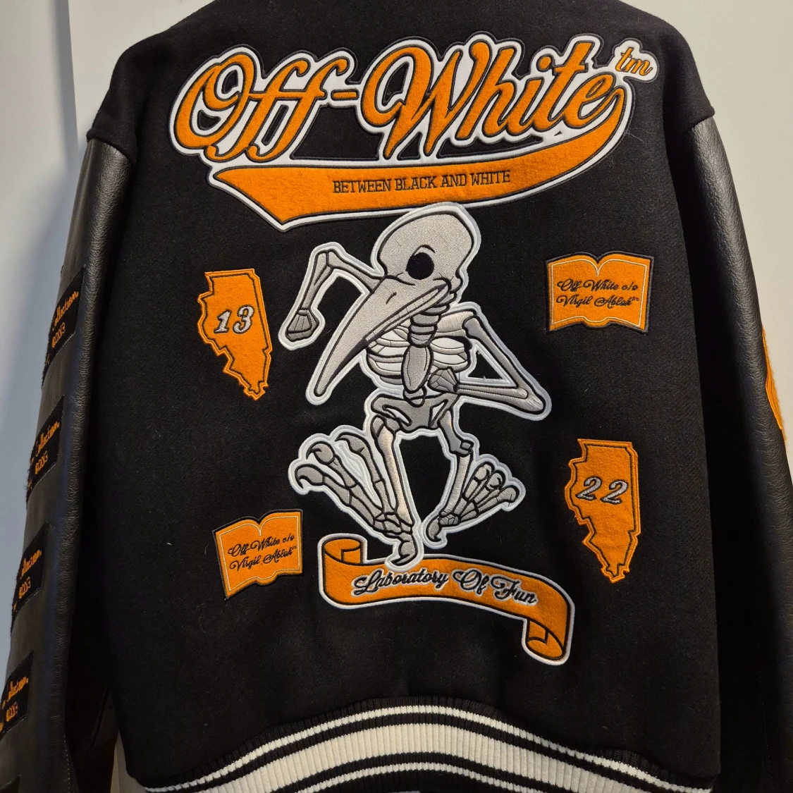 Off-White varsity jacket black orange  - 90