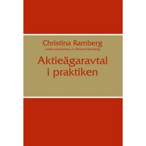 Aktieägaravtal i praktiken (häftad) - Denna bok behandlar aktieägaravtal med utgångspunkt i avtalsrätten. Den ger praktisk vägledning för den som utformar aktieägaravtal och för den som är inblandad i tvister mellan aktieägaravtalsparter, t.ex. rörande olika typer av inlösen- och värderingsklausuler tolkning av aktieägaravtal avtalstid och uppsägning påföljder vid brott mot aktieägaravtal oskäliga villkor i aktieägaravtal problemen med flerpartsprocesser anställda som parter i aktieägaravtal.    Format Häftad   Omfång 201 sidor   Språk Svenska   Förlag Norstedts Juridik AB   Utgivningsdatum 2011-09-07   Medverkande Richard Ramberg   ISBN 9789139205975  