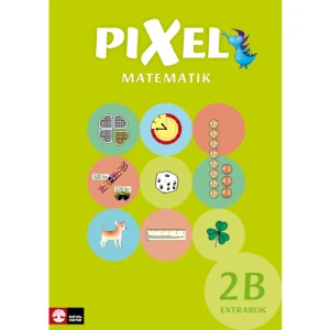 Pixel 2B Extrabok, andra upplagan (häftad) - Matematik kan upplevas som ett abstrakt ämne i de tidiga skolåren. Pixel löser det problemet genom att alla övningar börjar i det konkreta, innan matematikens språk introduceras. I Pixel får eleverna lära på ett kreativt och lekfullt sätt. Allt förankrat i forskning kring barns lärarande. Undervisa med Pixel Med Pixel blir du en aktiv undervisande lärare. Du får hjälp med att lägga upp läsåret, planera lektionerna och kartlägga och bedömma elevernas kunskaper. Inledningen används i huvudsak för att planera och lägga upp undervisningen utifrån pixelmetodiken. Här finns författarnas tankar om matematiken, metodiska tips, utvärderingsstrategier och hur innehållet förankras i Lgr 11. Handledning för varje lektion Varje uppslag i lärarboken är en lektion. Här finns det du behöver för planeringen och genomförandet. Det framgår tydligt vilka matematiska moment som behövs. Varje uppslag innehåller tips på hur undervisningen kan förenklas, utmanas och kompletteras med aktiviteter vid sidan av boken. Det finns även hänvisningar till sidor i extraboken, kopieringsunderlaget och läxboken. Prov och bedömning Provet längst bak i lärarboken innehåller material för att kartlägga elevernas kunskaper när arbetet med grundboken är slut. Det finns tydliga instruktioner som beskriver hur provet ska genomföras, hur uppgifterna ska bedömas och hur undervisningen inför kommande termin kan läggas upp utifrån resultatet. I lärarboken finns tydliga rubriker:  Matematiskt innehåll Material Sidan uppgifter Förenkla Utmana Aktiviteter  Pixel för eleven Grundbok Grundboken är uppdelad i kapitel med tydliga rubriker, för att visa det matematiska innehållet. Uppgifterna som följer går från att vara halvkonkreta till mer abstrakta. Samtalsbild och exempelrutorVarje kapitel i grundboken inleds med en samtalsbild som är en bra utgångspunkt för att träna eleverna i att samtala om matematik, resonera och argumentera. Genom samtalen kan läraren lyssna på elevernas erfarenheter och få en uppfattning om deras matematiska förståelse. Många av uppslagen i varje kapitel har en exempelruta där dagens lektion kan ta sin utgångspunkt. Rutan är tänkt för gemensamt arbete med det som är nytt men också som en minnesbild när eleven sedan arbetar med uppgifterna som följer. Diagnos och ÖvaI slutet av varje kapitel finns en diagnos. Uppgifterna i diagnosen ligger på en nivå som eleverna bör ha uppnått för att klara utmaningarna i de följande kapitlen .Efter diagnosen följer två sidor med uppgifter på olika nivåer. Öva 1 är för de elever som ännu inte helt behärskar det genomarbetade innehållet. Uppgifterna är konkreta och hämtade från kapitlet. De elever som helt behärskar ämnesinnehållet i kapitlet kan gå vidare och göra Öva 2, som innehåller mer utmanande uppgifter. Arbeta tillsammansPå den sista sidan utmanas eleverna att vara kreativa och använda sig av de kunskaper de har fått i kapitlet. Tanken är att eleverna ska arbeta i par eller i smågrupper. Pixel kortfattat: Tydligt för eleven – Korta instruktioner och enkel layout Metodiskt – Från konkret till abstrakt Forskningsanknytning – Baseras på vetenskap och beprövad erfarenhet Utmanande – Vill få eleverna att reflektera, inte bara räkna på Varierat – Blanda mellan praktiska aktiviteter, uppgifter i boken och digitala övningar Enkelt för läraren – Lärarboken ger dig stöd sida för sida    Format Häftad   Omfång 56 sidor   Språk Svenska   Förlag Natur &amp; Kultur Läromedel   Utgivningsdatum 2015-05-05   Medverkande Mona Røsseland   ISBN 9789127435827  