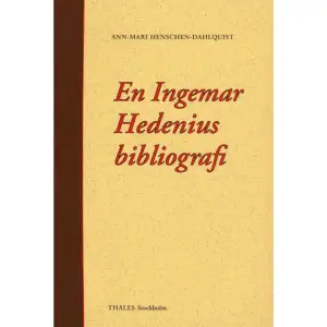 En fyllig och sakligt kommenterad bibliografi av den filosof som under flera decennier vid mitten av 1900-talet betydde mest för opinionsbildningen i Sverige. Ger generöst upplysningar om bakgrund och om innehåll i artiklar, recensioner, uppsatser och böcker.    Format Inbunden   Omfång 196 sidor   Språk Svenska   Förlag Bokförlaget Thales   Utgivningsdatum 1993-01-01   Medverkande Ann-Marie Henschen-Dahlquist   ISBN 9789187172533  