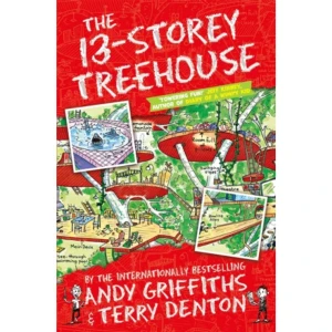 13-storey treehouse (pocket, eng) - The 13-Storey Treehouse is the first book in Andy Griffiths and Terry Denton's wacky treehouse adventures, where the laugh-out-loud story is told through a combination of text and fantastic cartoon-style illustrations.Andy and Terry live in the WORLD'S BEST treehouse! It's got a giant catapult, a secret underground laboratory, a tank of man-eating sharks and a marshmallow machine that follows you around and shoots marshmallows into your mouth whenever you're hungry! Just watch out for the flying cats, or the mermaids, or the sea monsters pretending to be mermaids, or the giant mutant mermaid sea monster . . . Oh, and, whatever you do, don't get trapped in a burp-gas-filled bubble . . . ! Well, what are you waiting for? Come on up!    Format Pocket   Omfång 256 sidor   Språk Engelska   Förlag Pan Macmillan   Utgivningsdatum 2015-01-29   Medverkande Terry Denton   ISBN 9781447279785  