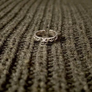 Star Silver Ring - US Size 8, 18 mm diameter 