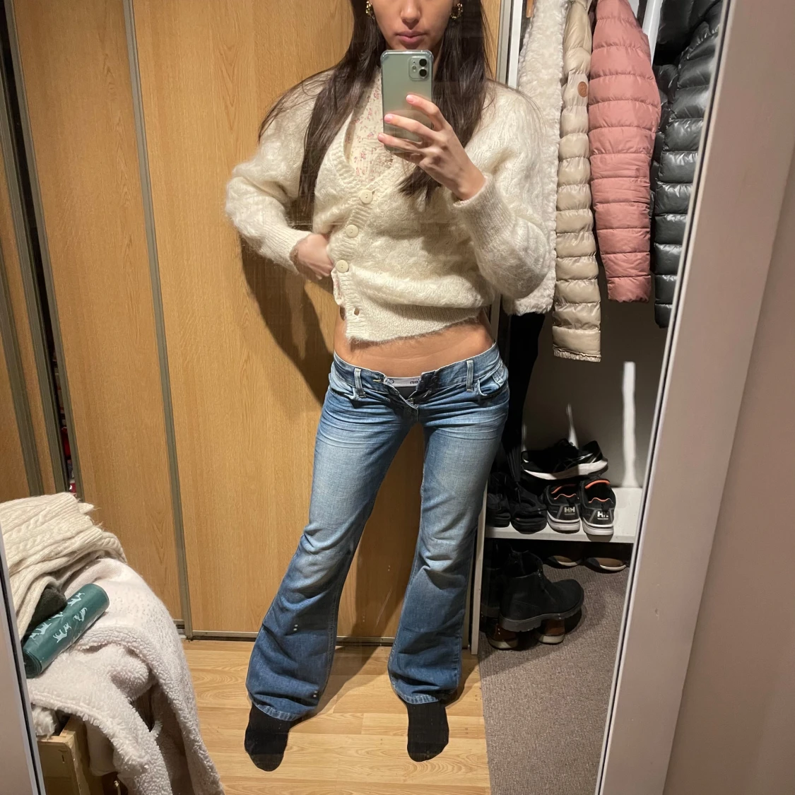 Lågmidjade bootcut jeans  - 2