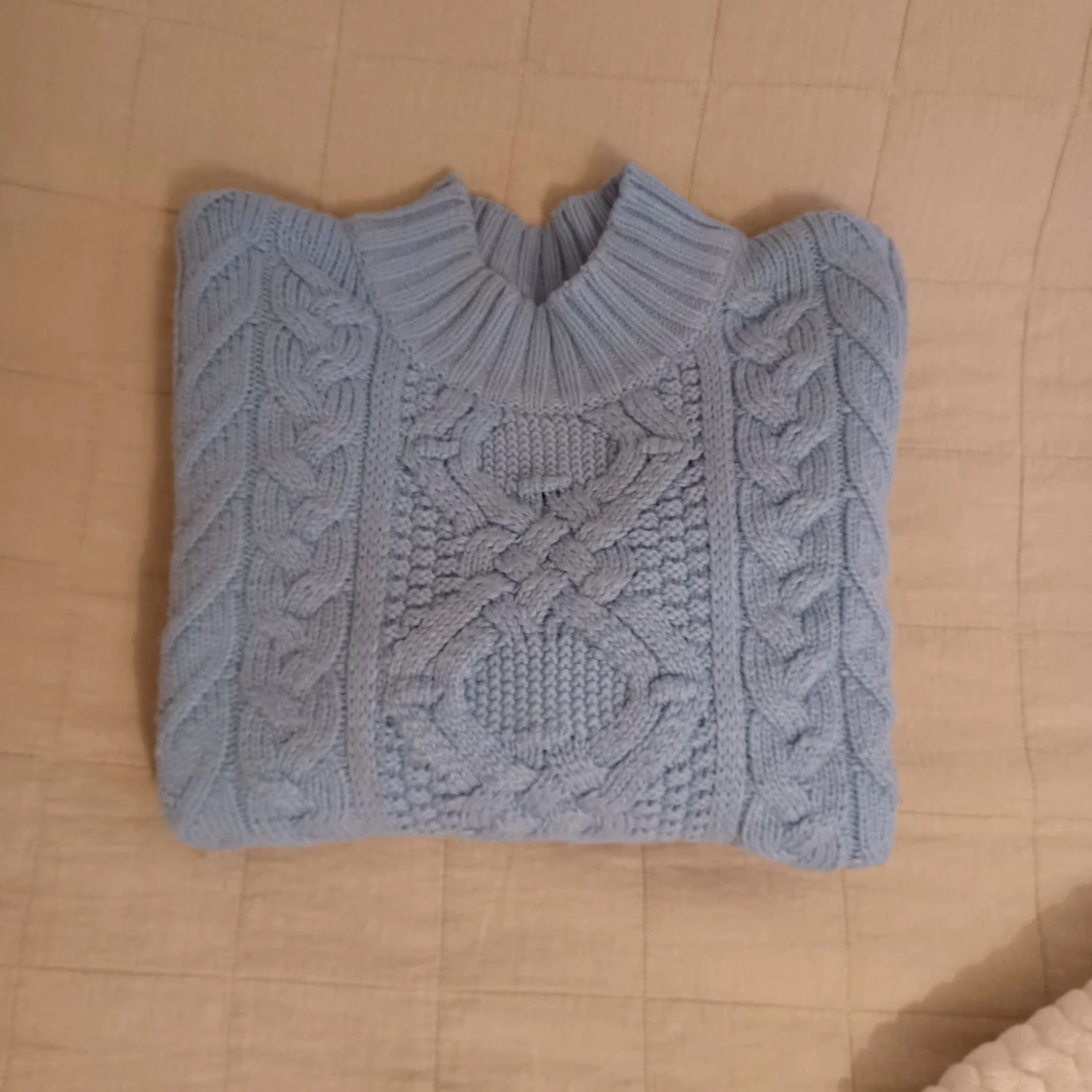 Ljusblå stickad tröja - 3