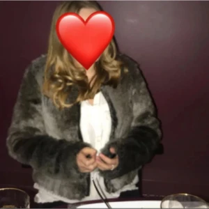 Grå pälsjacka - Säljer en mysig grå pälsjacka i strl S. I mycket fint skick.