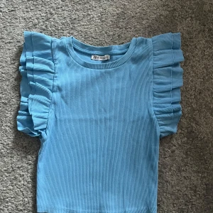 Blå topp från Zara - Storlek S. En fin topp från Zara som är använt några få gånger, fint skick. Pris går att diskutera!