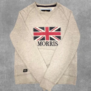 Grå sweatshirt från Morris - Grå Morris-sweatshirt - Skick:10/10 (Enbart använd en gång) - Storlek: S sitter som M