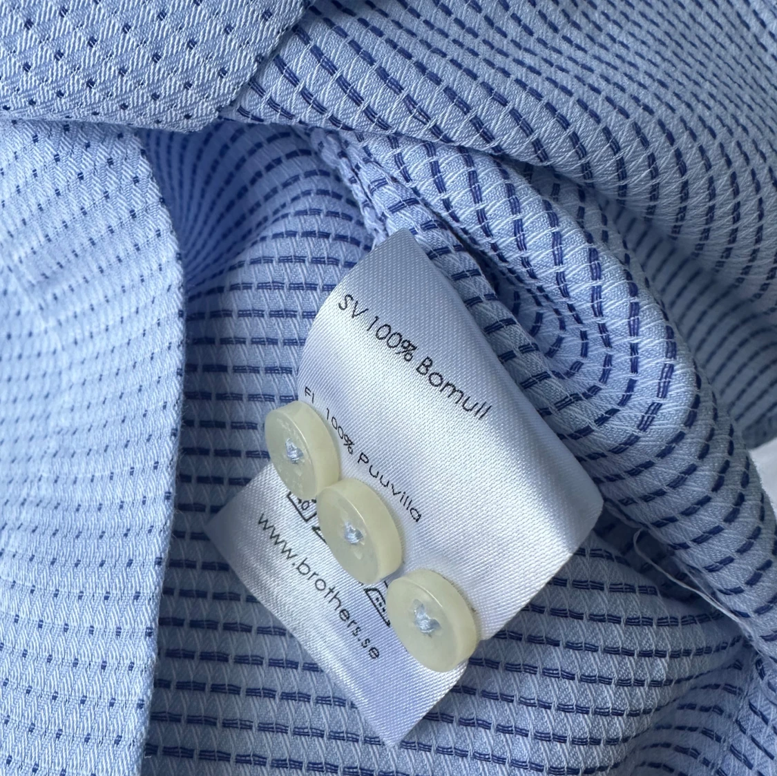 Riley ljusblå skjorta med struktur, storlek S - 3