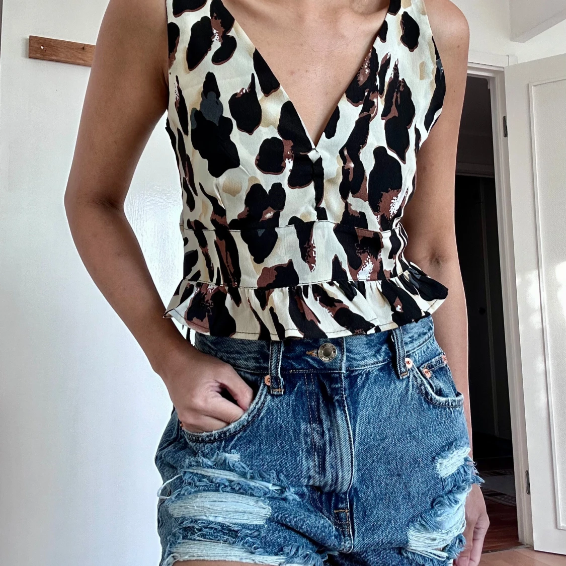 Leopard print crop top - 90