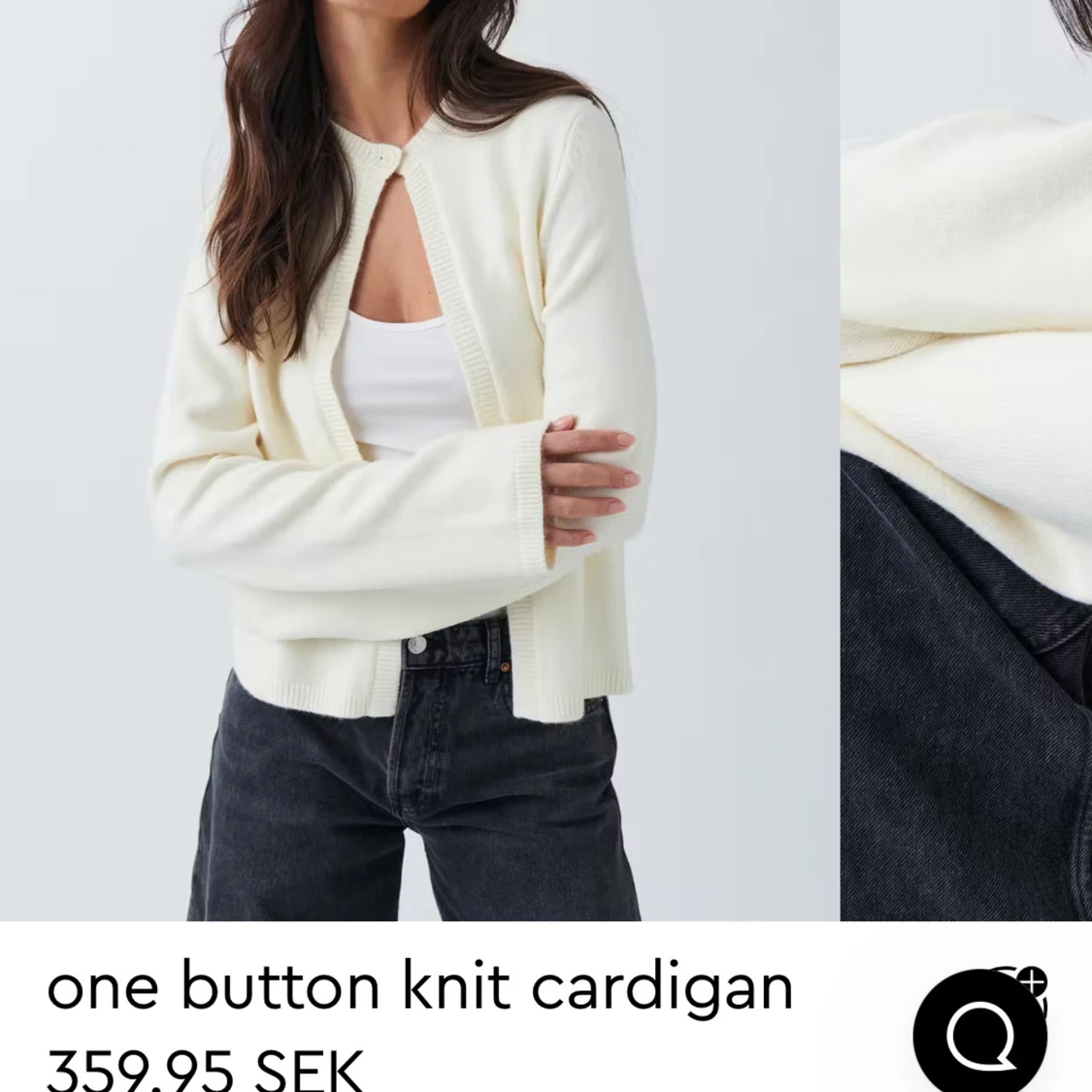 One button cardigan